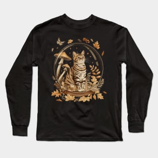 Cottagecore Aesthetic Cat Portraits Long Sleeve T-Shirt